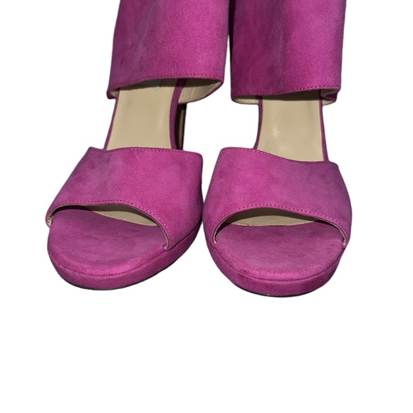 ✅Jimmy Choo Black Deerskin Suede Private Sandals in Fushia Size 42 - Picture 11 of 14